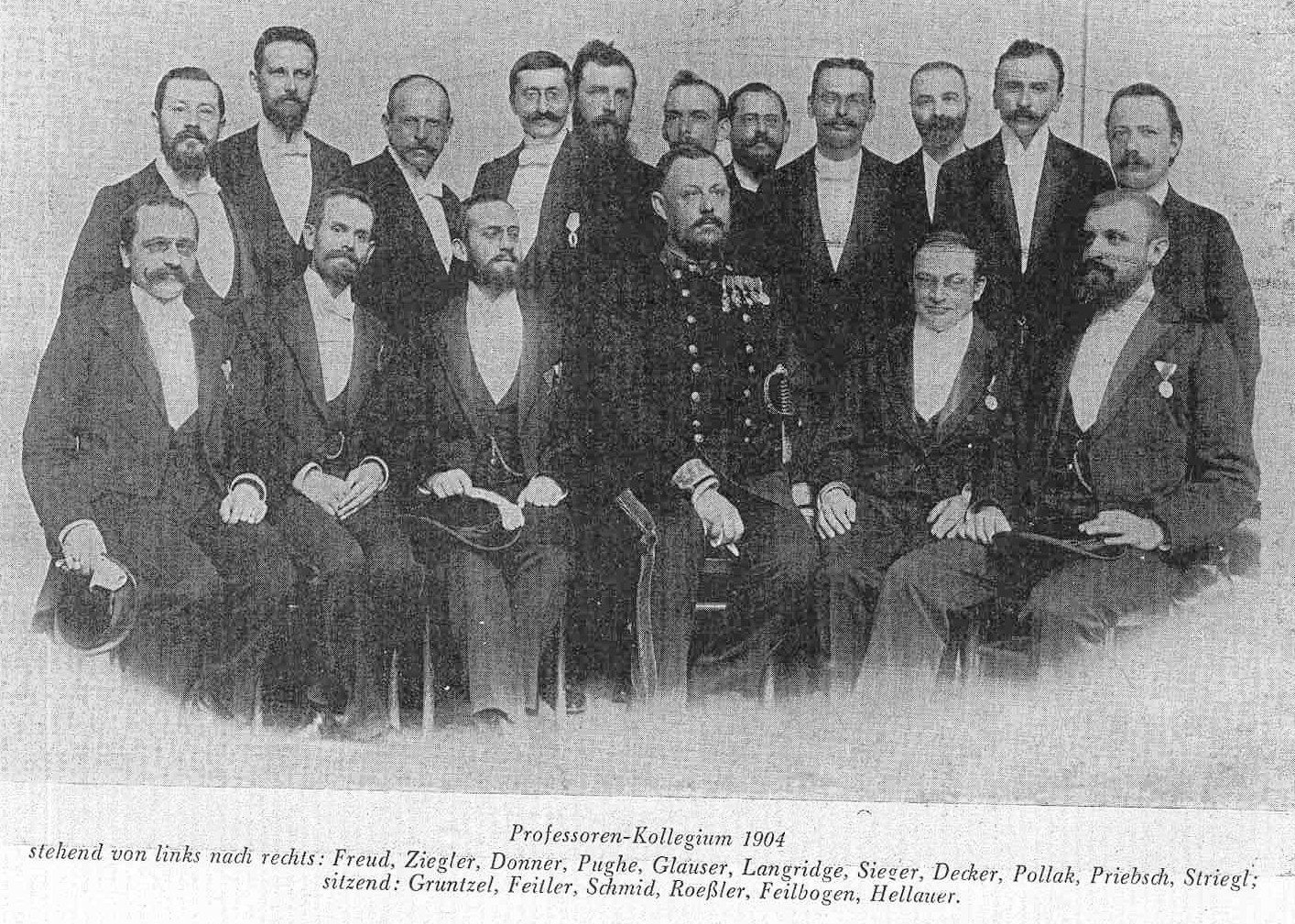 Portrait von Siegmund Feilbogen: Professoren-Kollegium der Wiener Exportakademie 1904 (1904)