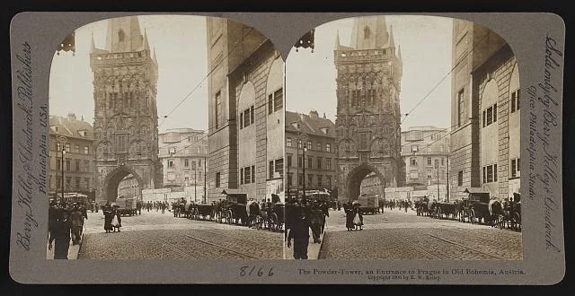 Pulverturm (Prašná brána), Prag, 1906