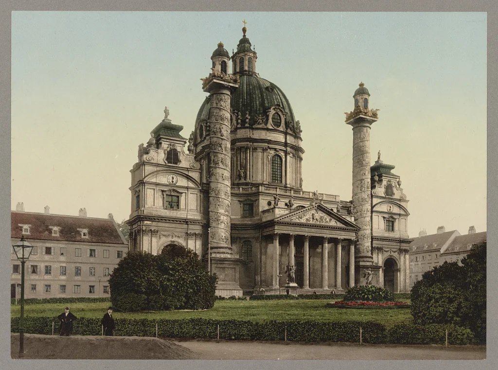 Wien. Karlskirche, Photochrom Photoglob Company, ca. 1890-1906